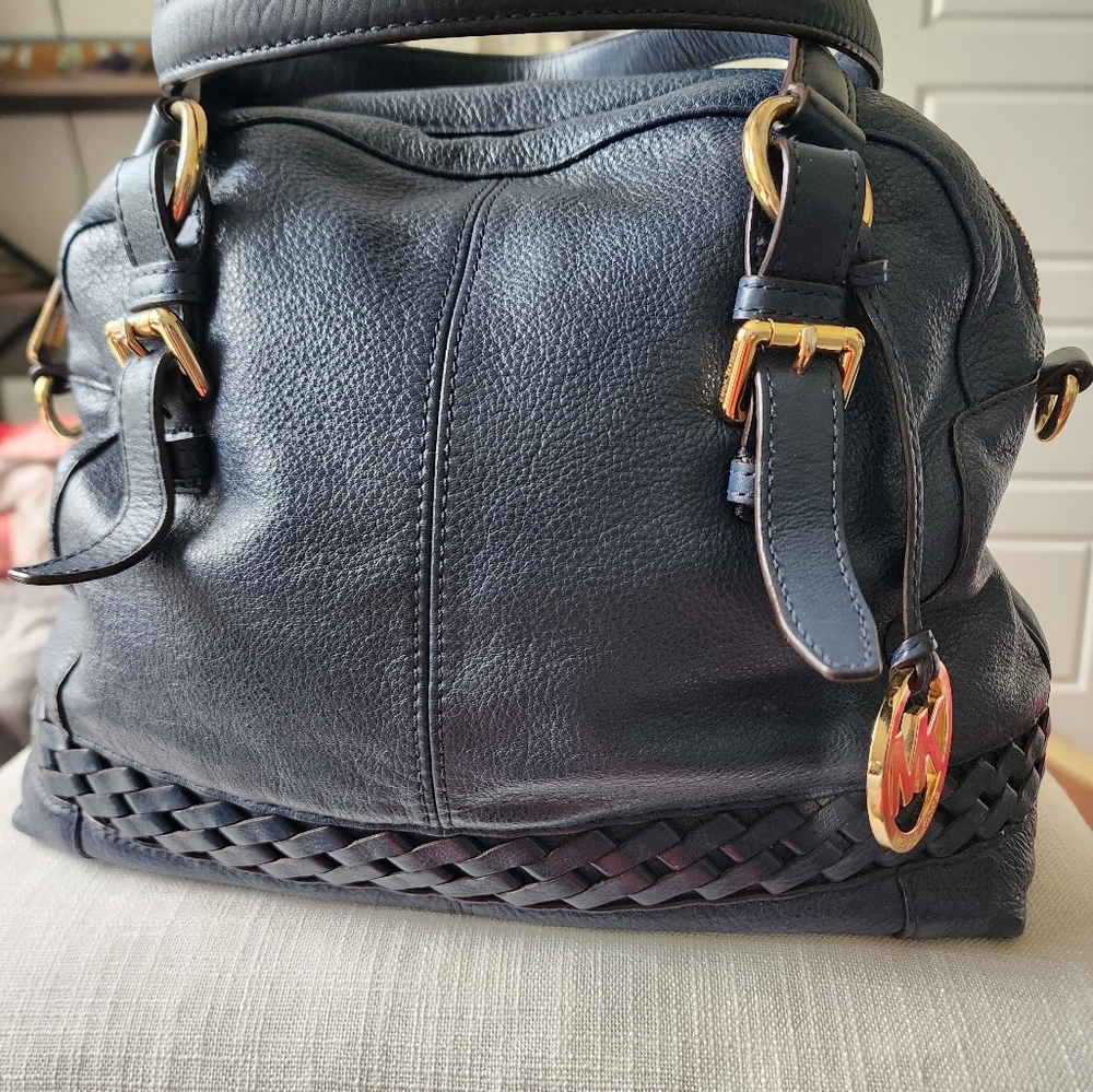 Used‎ Michael Kors Blue Braided Shoulder Bag